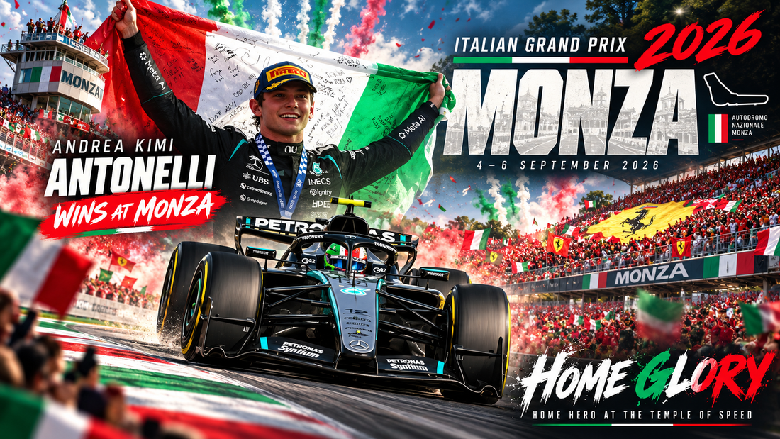 Grand Prix van Italië 2026: Antonelli schrijft geschiedenis met sensationele thuiszege op Monza